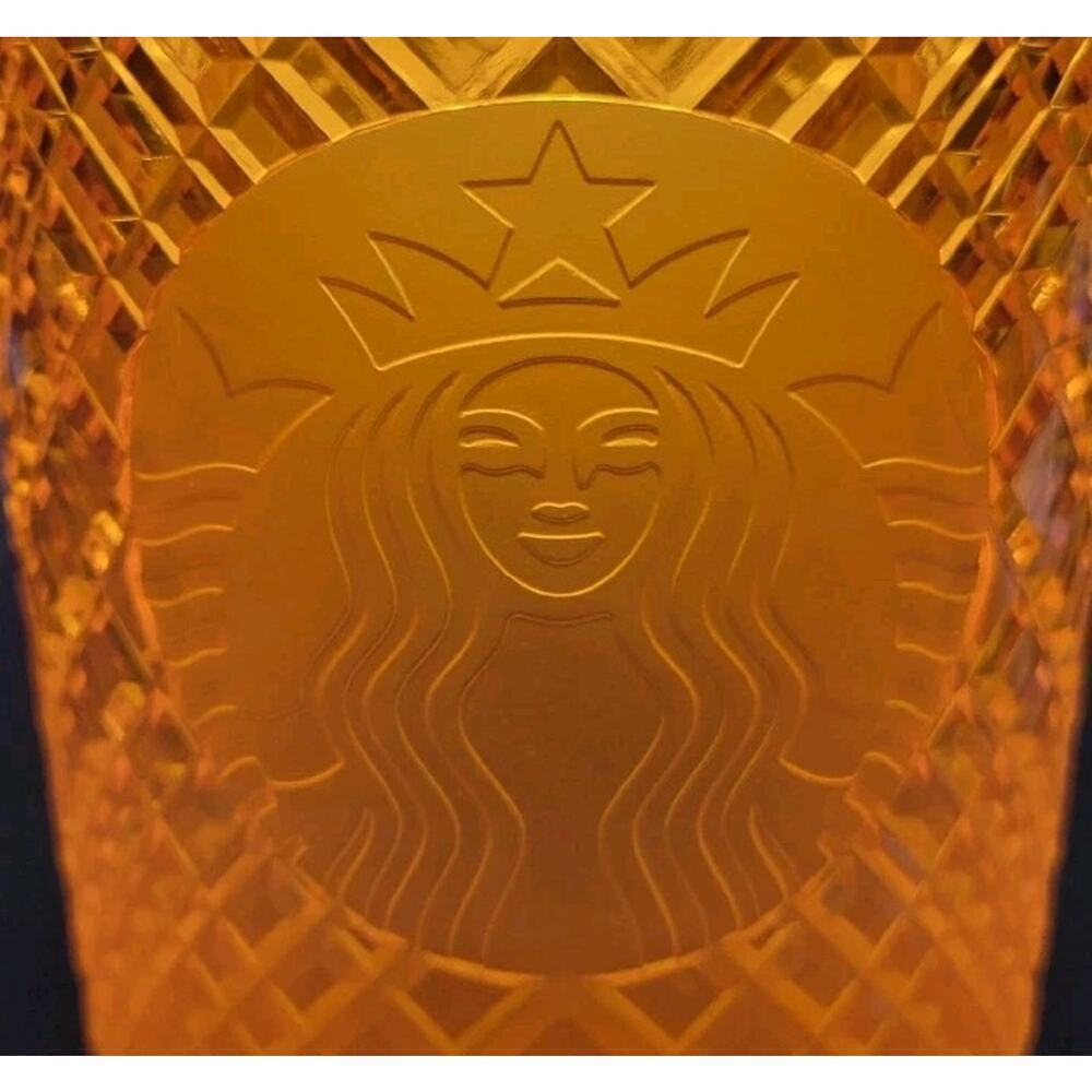 NEW Starbucks 2022 Summer Mango Orange Ombre Jeweled 24 oz Venti Tumbler - Picture 5 of 7